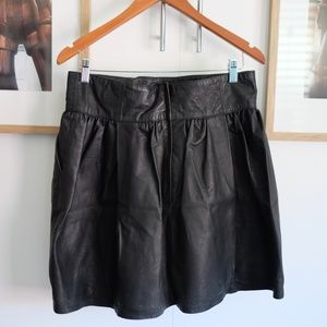 Women's H&M Black Faux Leather Skirt